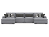 Bealton Salt and Pepper 4-Piece Sectional with Double Chaise (Online Special Price) - Ornate Home