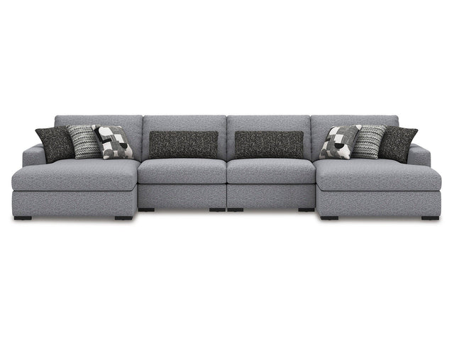 Bealton Salt and Pepper 4-Piece Sectional with Double Chaise (Online Special Price) - Ornate Home