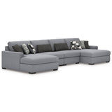 Bealton Salt and Pepper 4-Piece Sectional with Double Chaise (Online Special Price) - Ornate Home