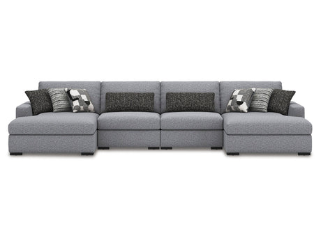 Bealton Salt and Pepper 4-Piece Sectional with Double Chaise - Ornate Home