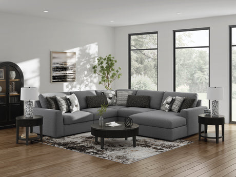 Bealton Salt and Pepper 5-Piece Sectional with Chaise - Ornate Home