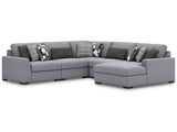 Bealton Salt and Pepper 5-Piece Sectional with Chaise - Ornate Home
