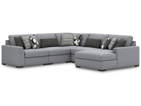 Bealton Salt and Pepper 5-Piece Sectional with Chaise - Ornate Home
