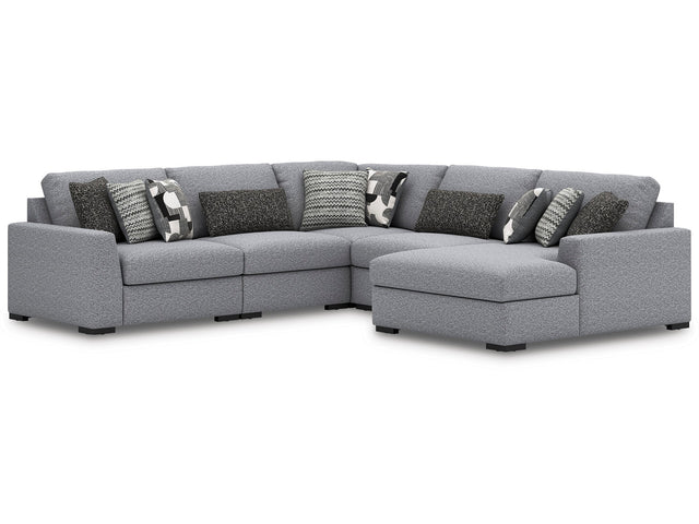 Bealton Salt and Pepper 5-Piece Sectional with Chaise - Ornate Home