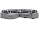 Bealton Salt and Pepper 5-Piece Sectional with Chaise - Ornate Home