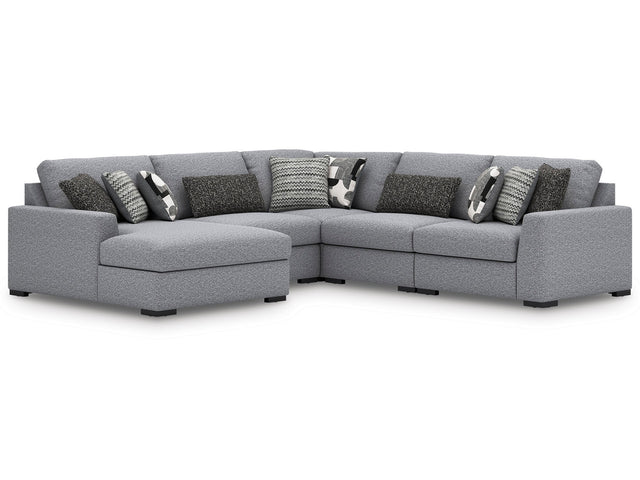 Bealton Salt and Pepper 5-Piece Sectional with Chaise - Ornate Home
