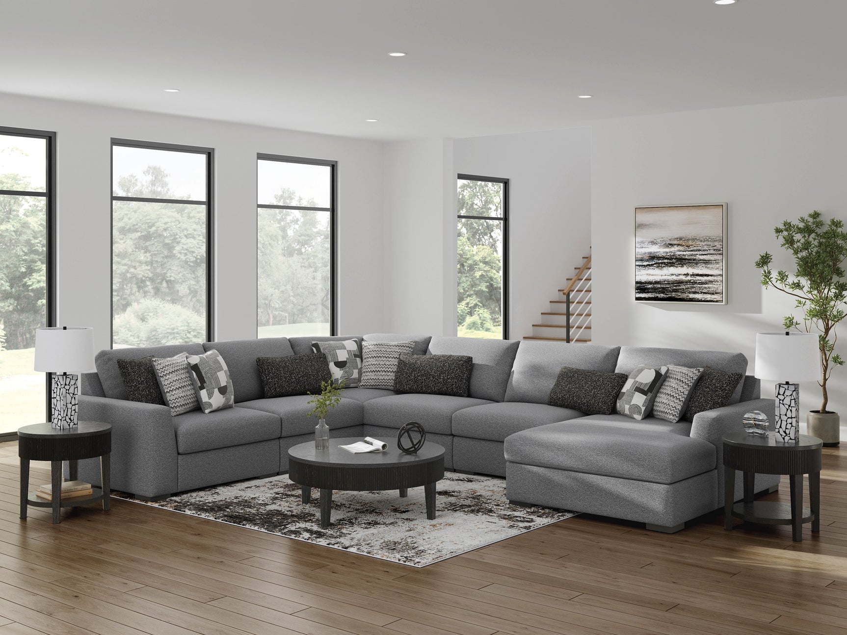 Bealton Salt and Pepper 6-Piece Sectional with Chaise (Online Special Price) - Ornate Home