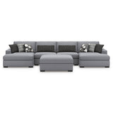 Bealton Salt and Pepper Oversized Accent Ottoman (Online Special Price) - Ornate Home