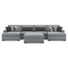 Bealton Salt and Pepper Oversized Accent Ottoman - Ornate Home