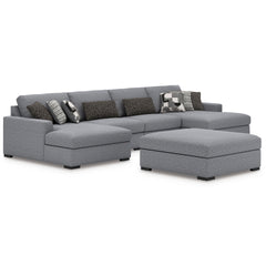 Bealton Salt and Pepper Oversized Accent Ottoman - Ornate Home