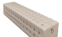 Beam Beige Bench Tufted Linen - Ornate Home