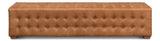 Beam Brown Bench Tufted Leather - Ornate Home