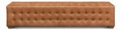 Beam Brown Bench Tufted Leather - Ornate Home