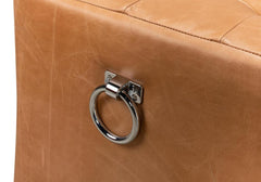 Beam Brown Bench Tufted Leather - Ornate Home