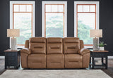 Beaman Peak Toffee Reclining Living Room Set - Ornate Home