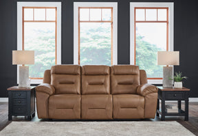 Beaman Peak Toffee Reclining Living Room Set - Ornate Home