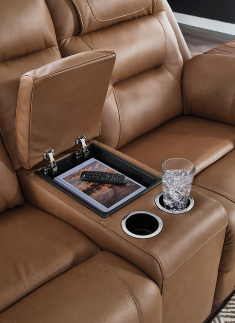 Beaman Peak Toffee Reclining Living Room Set - Ornate Home