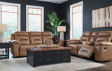 Beaman Peak Toffee Reclining Living Room Set - Ornate Home