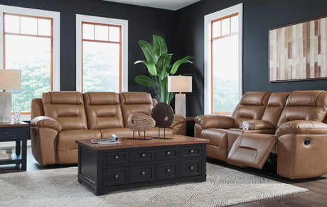 Beaman Peak Toffee Reclining Sofa - Ornate Home