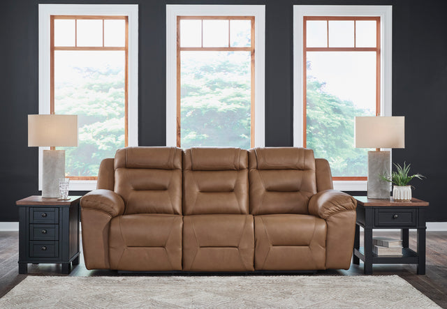 Beaman Peak Toffee Reclining Sofa - Ornate Home