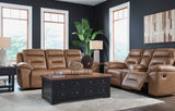 Beaman Peak Toffee Reclining Sofa and Loveseat - Ornate Home