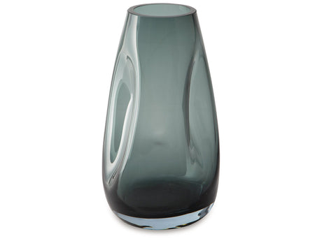 Beamund Teal Blue Curved Vase - Ornate Home