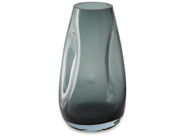 Beamund Teal Blue Curved Vase - Ornate Home