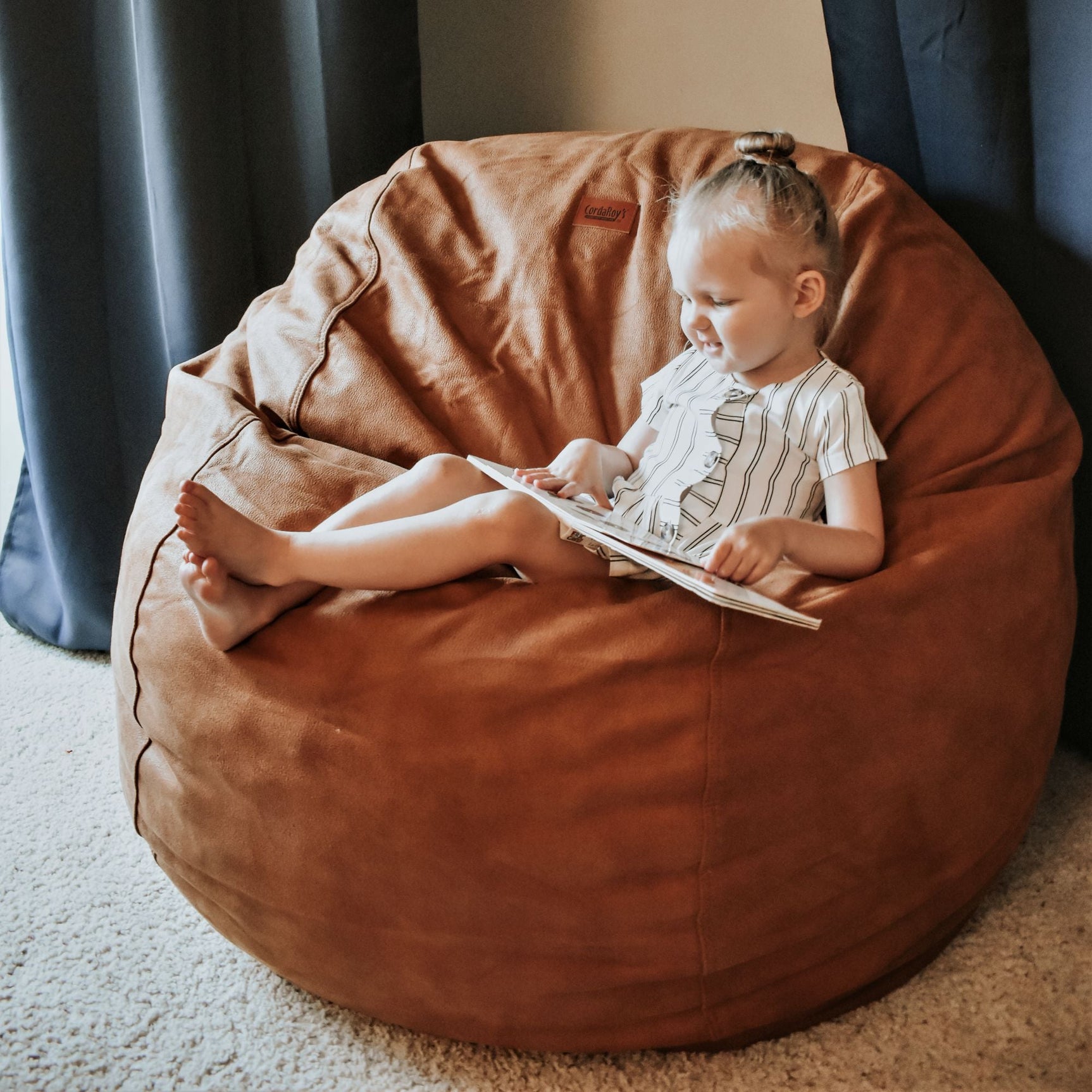 Bean Bag - Full - Faux Leather - Ornate Home