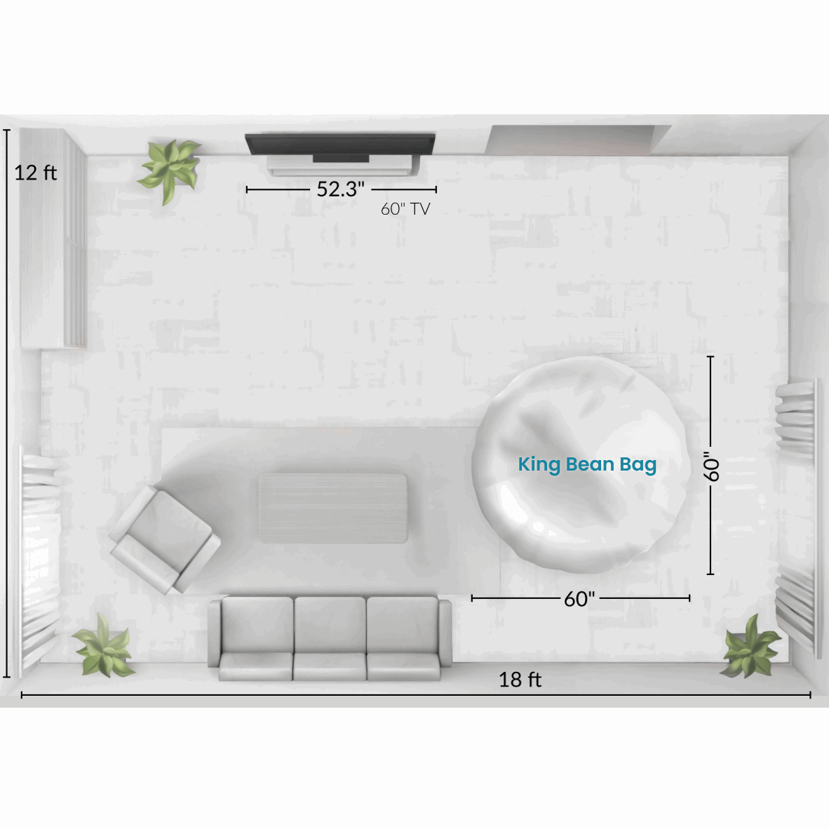 Bean Bag - King - Cloud - Ornate Home