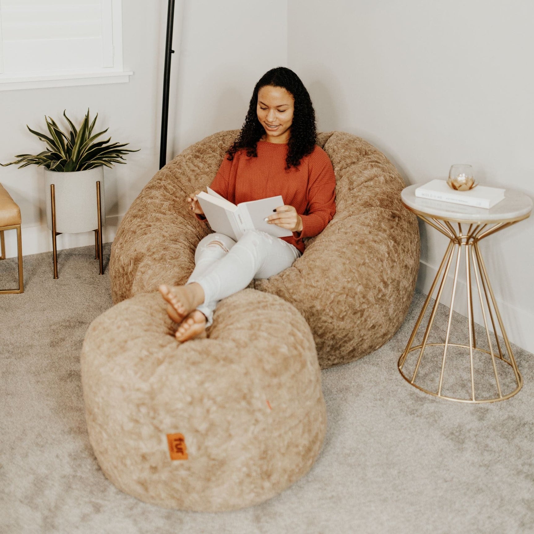 Bean Bag - King - Faux Fur - Ornate Home