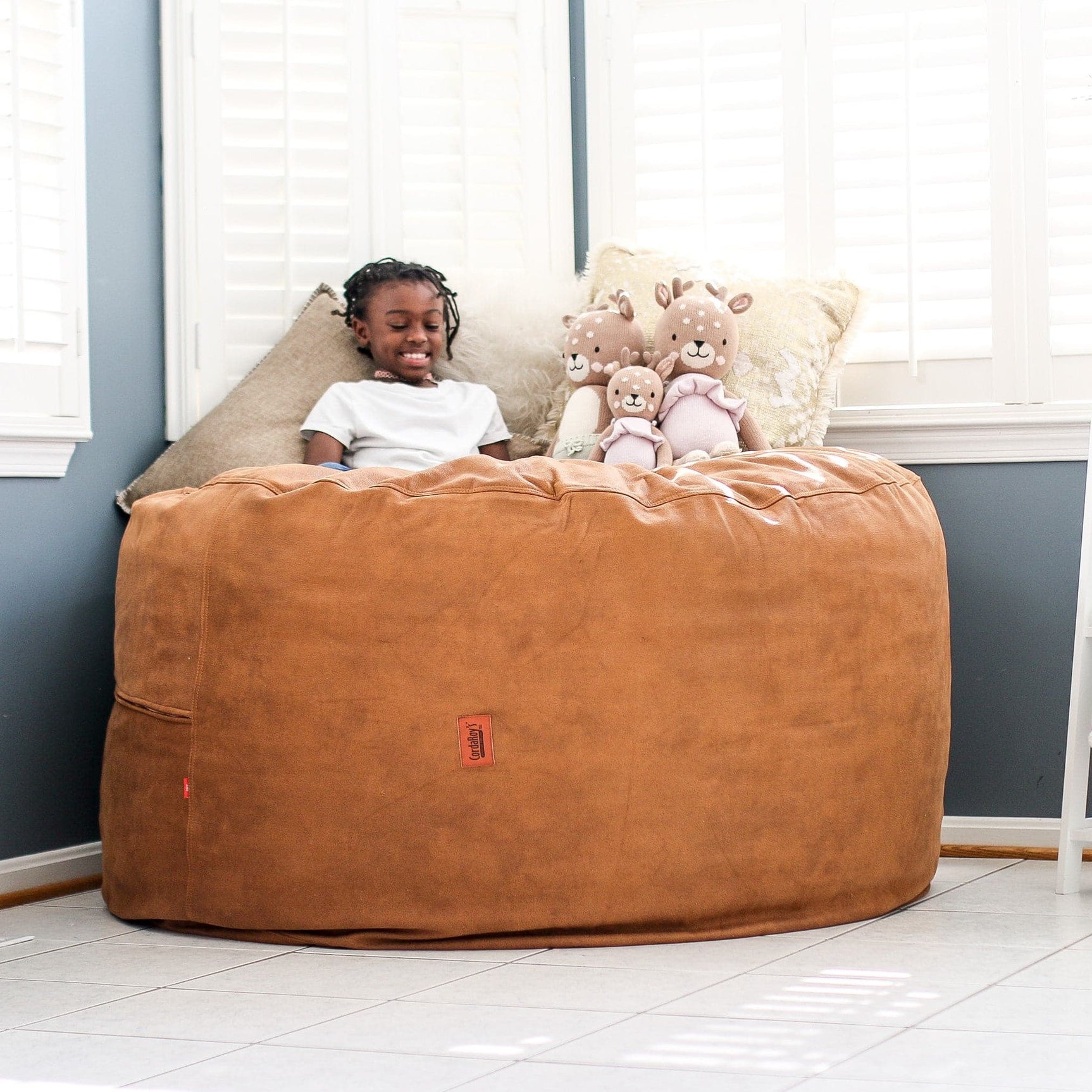 Bean Bag - King -  Faux Leather - Ornate Home