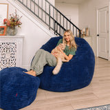 Bean Bag - King - Terry Corduroy - Ornate Home