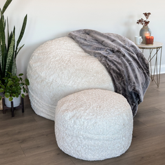 Bean Bag - Queen - Faux Fur - Ornate Home