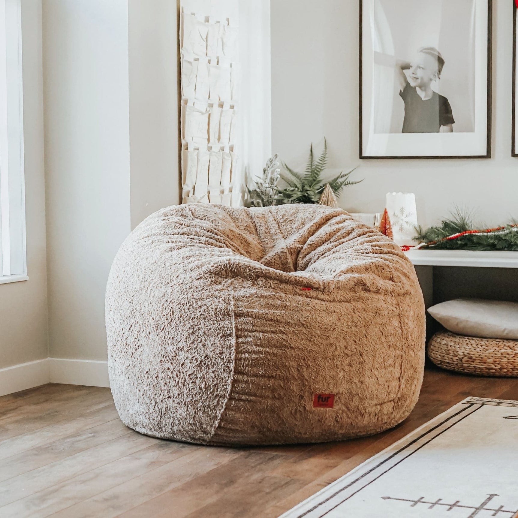 Bean Bag - Queen - Faux Fur - Ornate Home
