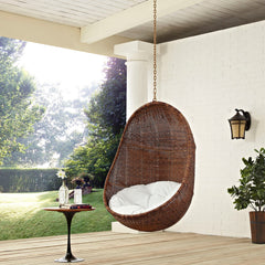 Bean Coffee/White Outdoor Patio Swing Chair Without Stand - Ornate Home
