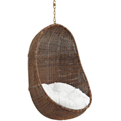 Bean Coffee/White Outdoor Patio Swing Chair Without Stand - Ornate Home