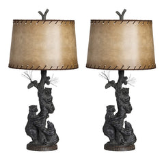 Bear Family Brown Table Lamp (Set of 2) - Ornate Home