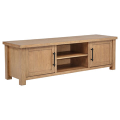 Beasley Golden Oak 2-Door 71-Inch Wood TV Stand Media Console - Ornate Home