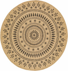 Beata Round Faux Jute Outdoor Rug - Clearance - Ornate Home