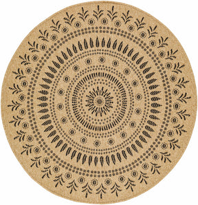 Beata Round Faux Jute Outdoor Rug - Clearance - Ornate Home