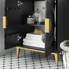 Beau Black 24" Bathroom Vanity Cabinet (Sink Basin Not Included) - Ornate Home