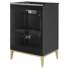 Beau Black 24" Wood Bathroom Vanity with Basin - Ornate Home