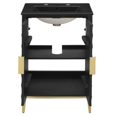 Beau Black 24" Wood Bathroom Vanity with Basin - Ornate Home