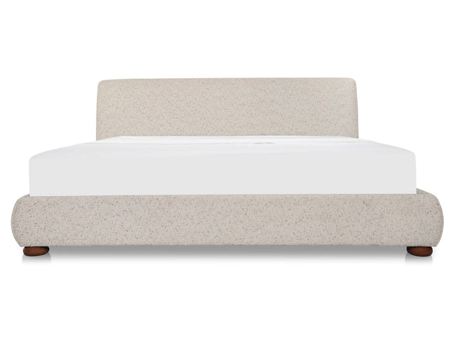 Beau Speckled Light Grey Queen Storage Bed - Ornate Home