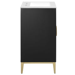 Beau White/Black 24" Wood Bathroom Vanity with Basin - Ornate Home