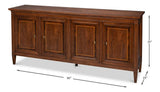 Beaufort Brown Credenza - Ornate Home