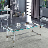 Beaumaris Clear/Chrome Coffee Table - Ornate Home