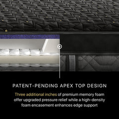 Beautyrest Black® Series Four 16" Black Hybrid Cal King Split Firm Apex Top Mattress - Ornate Home