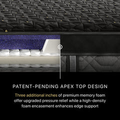 Beautyrest Black® Series Four 16" Black Hybrid Queen Plush Apex Top Mattress - Ornate Home