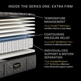 Beautyrest Black Series One 13.5" Extra Firm Innerspring Split Cal King Mattress (Set of 2) - Ornate Home